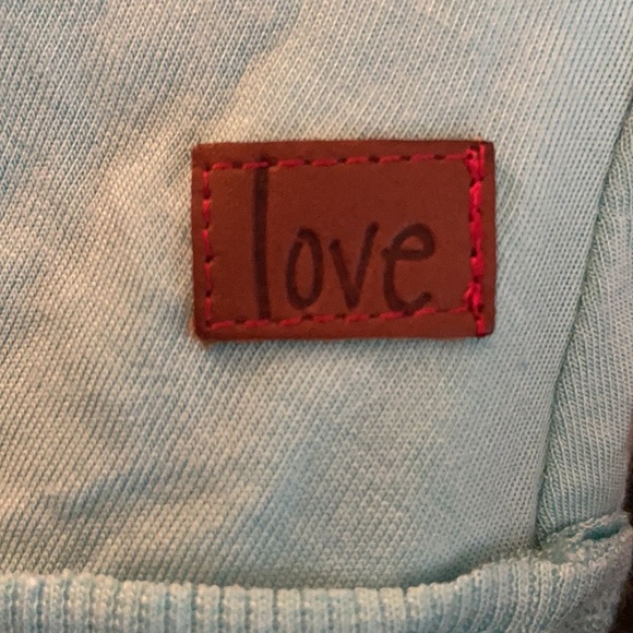 NWOT L PEACE LOVE WORLD AQUA CARDIGAN POCKETS - Picture 15 of 15